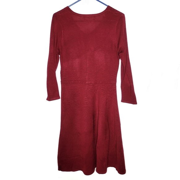 Red sweater dress size S Jones New York longsleeve small women's - Picture 4 of 5